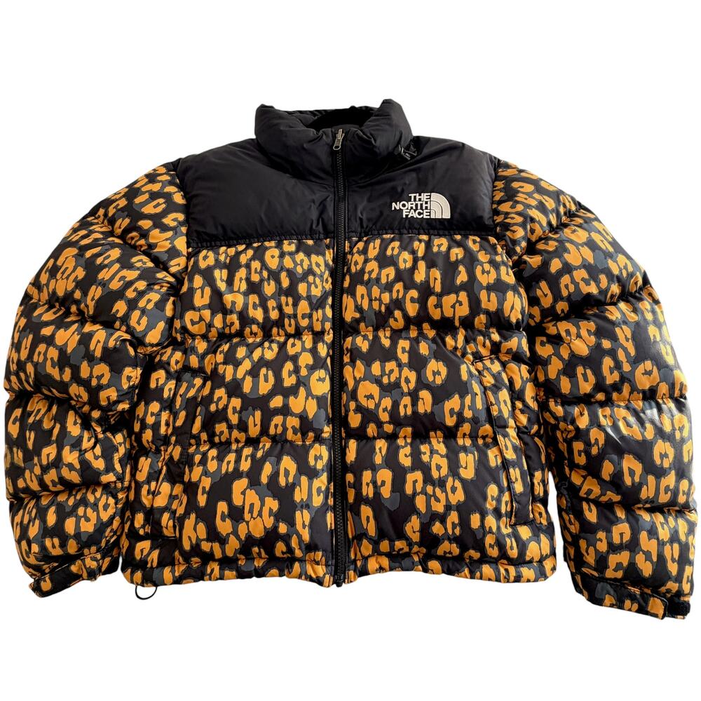 The North Face Retro 1996 Animal Print Women's Medium Cropped Down Puffer Jacket